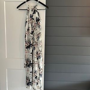 Women’s Summer Floral Print Boho Halter Dress